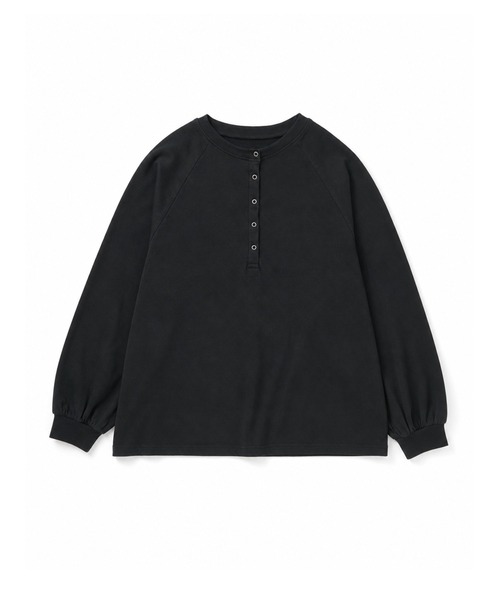 Starting Over(スターティングオーバー)の「Snap-Button Henley Neck Jersey Long-Sleeve T-Shirt/スナップヘンリーネック天竺ロングスリーブTシャツ(Tシャツ/カットソー・メンズ・グリーン/ブラック×ホワイト/ブラック/ホワイト・M)」の7枚目の写真
