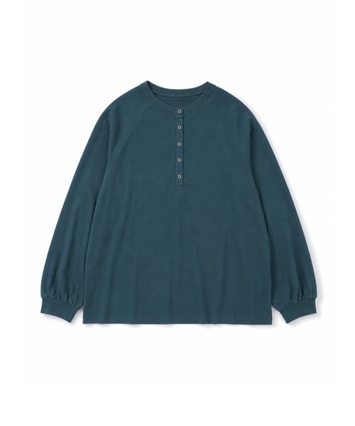 Starting Over(スターティングオーバー)の「Snap-Button Henley Neck Jersey Long-Sleeve T-Shirt/スナップヘンリーネック天竺ロングスリーブTシャツ(Tシャツ/カットソー・メンズ・グリーン/ブラック×ホワイト/ブラック/ホワイト・M)」の11枚目の写真