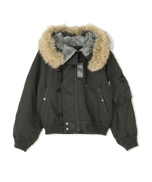 DANKE SCHON(ダンケシェーン)の「DankeSchon/ダンケシェーン/ASUTEX NYLON TWILL N2B(ミリタリージャケット・メンズ・カーキ/ブラック・L/M)」の2枚目の写真