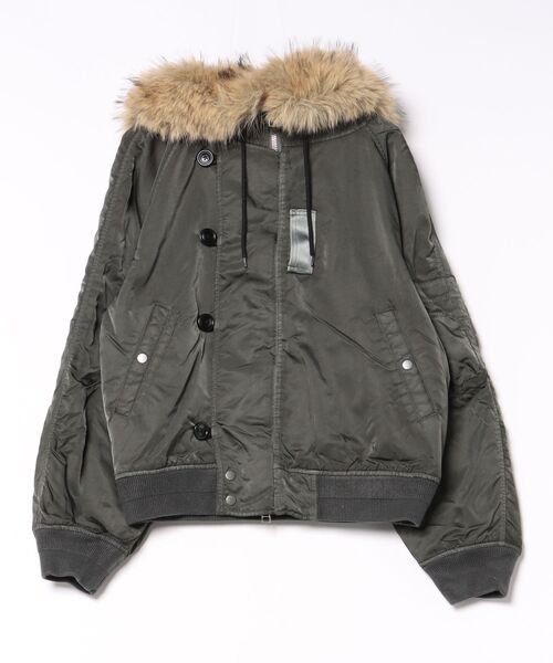 DANKE SCHON(ダンケシェーン)の「DankeSchon/ダンケシェーン/ASUTEX NYLON TWILL N2B(ミリタリージャケット・メンズ・カーキ/ブラック・L/M)」の8枚目の写真