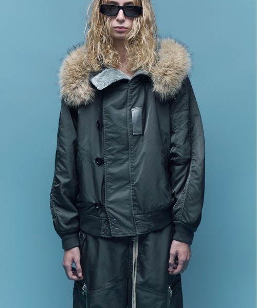 DANKE SCHON(ダンケシェーン)の「DankeSchon/ダンケシェーン/ASUTEX NYLON TWILL N2B(ミリタリージャケット・メンズ・カーキ/ブラック・L/M)」の6枚目の写真