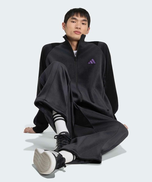adidas（アディダス）の「スタジアム ルーズフィット ベロア トラックトップ / ジャージ / アディダス adidas（ジャージ・メンズ・ブラック・3XL/X-SMALL/SMALL/XX-LARGE/LARGE/MEDIUM/X-LARGE）」の5枚目の写真