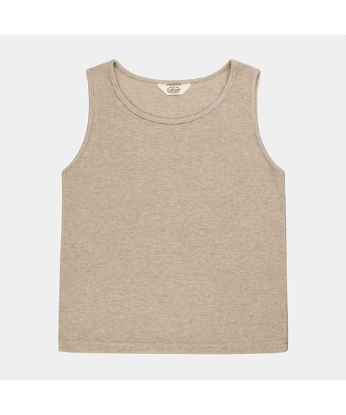 PIGMENT(ピグメント)の「ちょんちょんテンションリブタンクトップ (YZVT2606046)(Tシャツ/カットソー・レディース・クリーム/ブラック/ベージュ・FREE)」の1枚目の写真