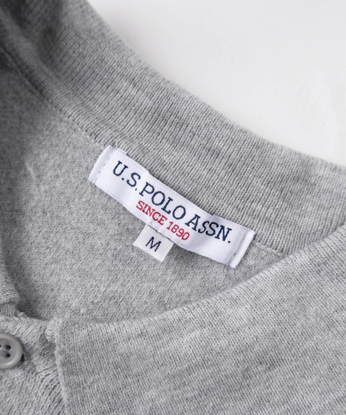 U.S. POLO ASSN.(ユーエスポロアッスン)の「【80】【U.S. POLO ASSN./ユーエスポロアッスン】ミラノリブ スウェットライク 襟付きニット/ポロニット/セーター/総針編み/チクチクしない/ユニセックス/レディース/メンズ(ニット/セーター・メンズ・杢グレー/モカ/アイボリー/ブラック/ネイビー・M/L)」の8枚目の写真