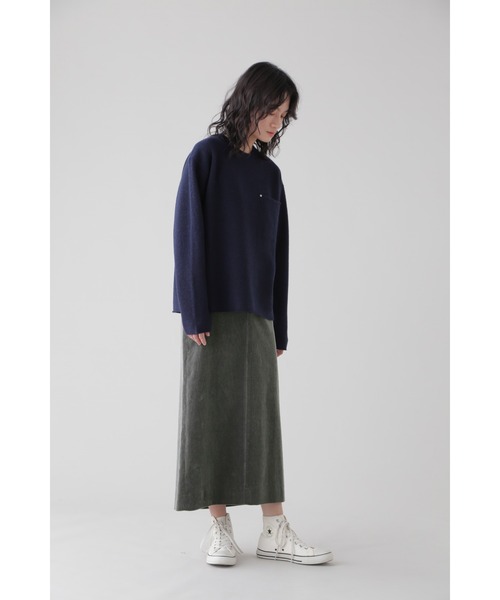 YLEVE(イレーヴ)の「YLEVE / COTTON CORDUROY SK(スカート・レディース・ブルー/ホワイト/カーキ・2/0/1)」の3枚目の写真
