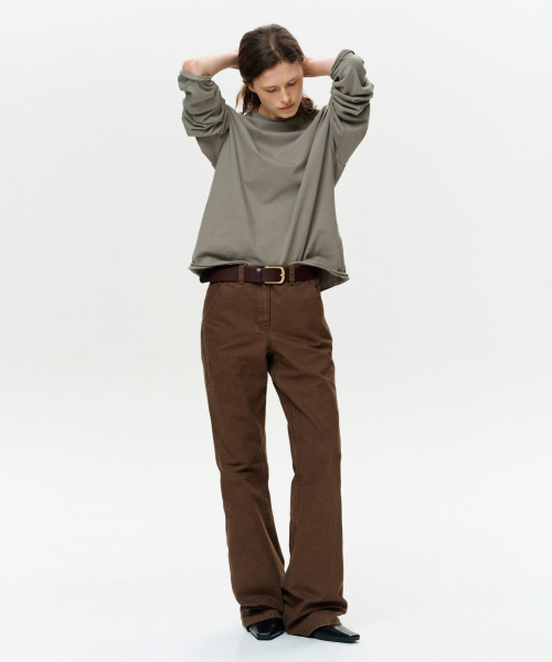 ERA(エラ)の「レディース ERA ウォッシュドフレアワークパンツ - ヴィンテージブラウン(その他パンツ・レディース・その他・SMALL/MEDIUM)」の4枚目の写真