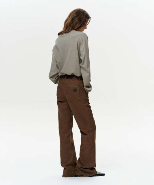 ERA(エラ)の「レディース ERA ウォッシュドフレアワークパンツ - ヴィンテージブラウン(その他パンツ・レディース・その他・SMALL/MEDIUM)」の5枚目の写真
