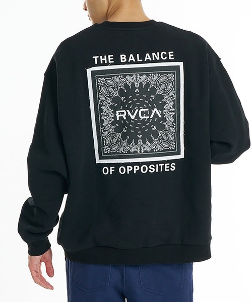 RVCA(ルーカ)の「RVCA BANDANA BALANCE CRAST CR(スウェット・メンズ・チャコール/ブラック・M/L)」の3枚目の写真