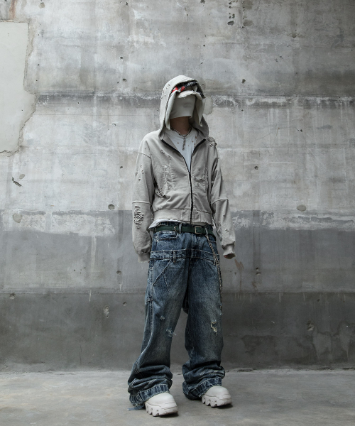 ROARINGRAD(ロアリングラド)の「ダブルウエストデニムパンツ ブルー(デニムパンツ・レディース・その他・LARGE/MEDIUM/SMALL)」の6枚目の写真