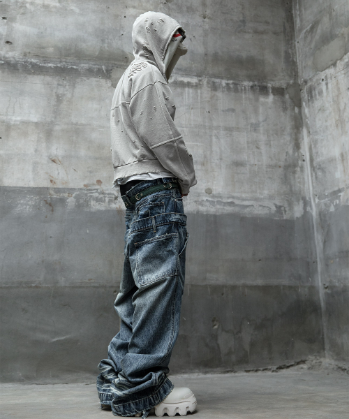 ROARINGRAD(ロアリングラド)の「ダブルウエストデニムパンツ ブルー(デニムパンツ・レディース・その他・LARGE/MEDIUM/SMALL)」の8枚目の写真
