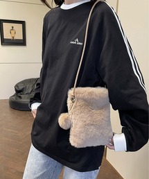 M2SUQARED（エムツースクエア）の「【M2SUQARED/エムツースクエア】もこもこ ふわふわショルダーバッグ/ぬいぐるみ感覚のミニバッグ（ショルダーバッグ）」