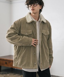 Rocky Monroe（ロッキーモンロー）の「新色追加 オーバーサイズコーデュロイ裏ボアランチコート 2WAYスタンドネックボアジャケット（その他アウター）」