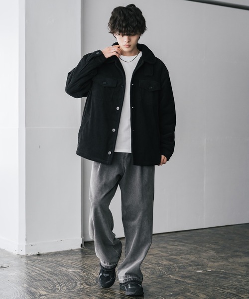 Rocky Monroe(ロッキーモンロー)の「新色追加 オーバーサイズコーデュロイ裏ボアランチコート/2WAYスタンドネックボアジャケット(その他アウター・メンズ・ベージュ/キャメル/カーキ/ブラウン/チャコール/ブラック・XL/L/M)」の10枚目の写真