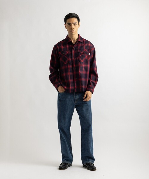 Saturdays NYC（サタデーズ ニューヨークシティ ）の「Marco Ombre Check CPO Shirt（シャツ/ブラウス・メンズ・ネイビー/ブラック/レッド・S/M/XL/L）」の15枚目の写真