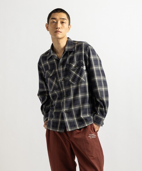 Saturdays NYC（サタデーズ ニューヨークシティ ）の「Marco Ombre Check CPO Shirt（シャツ/ブラウス・メンズ・ネイビー/ブラック/レッド・S/M/XL/L）」の5枚目の写真