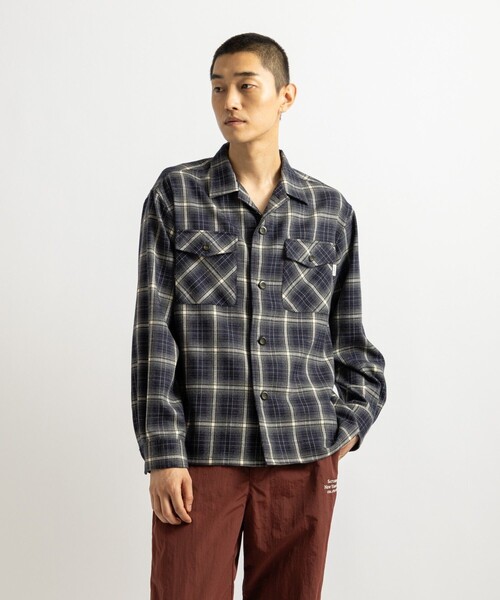 Saturdays NYC（サタデーズ ニューヨークシティ ）の「Marco Ombre Check CPO Shirt（シャツ/ブラウス・メンズ・ネイビー/ブラック/レッド・S/M/XL/L）」の2枚目の写真