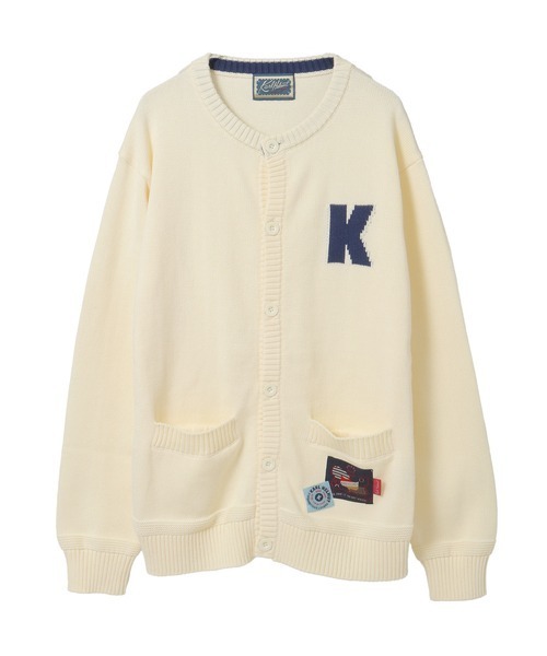 KARL HELMUT(カールヘルム)の「Kロゴニットカーディガン(カーディガン/ボレロ・メンズ・ブラック×グレー/ホワイト×ネイビー・フリー)」の2枚目の写真