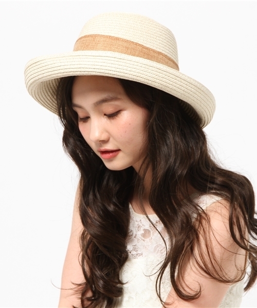 Re:EDIT（リエディ）の「BIGリボンストローハット/帽子/HAT/[Re:EDIT/リエディ][2016S/S展示会]＜2016 SS春新作＞（ハット・レディース・キャメル/ベージュ・FREE）」の9枚目の写真