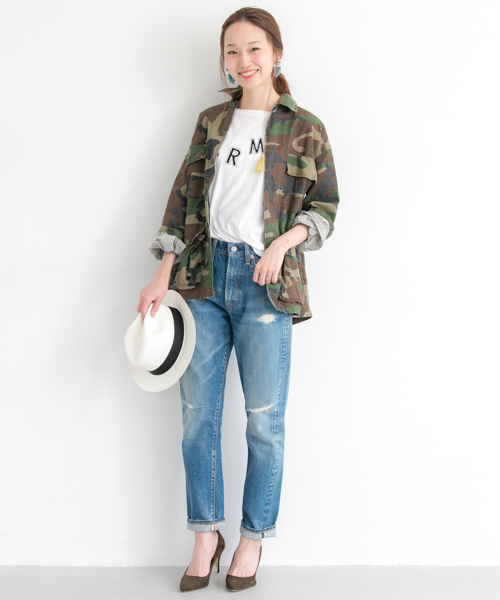 URBAN RESEARCH(アーバンリサーチ)の「UR ROTHCO BDU SHIRTS H.WASH(ブルゾン・レディース・オリーブ/カモフラージュ/ネイビー・FREE)」の6枚目の写真