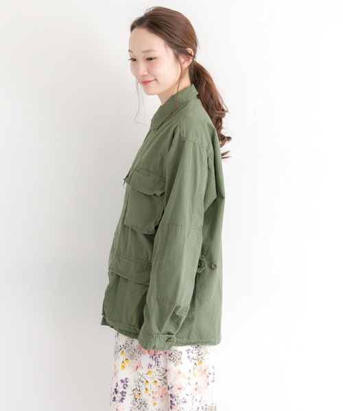 URBAN RESEARCH(アーバンリサーチ)の「UR ROTHCO BDU SHIRTS H.WASH(ブルゾン・レディース・オリーブ/カモフラージュ/ネイビー・FREE)」の8枚目の写真