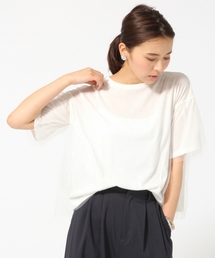 GLOBAL WORK | チュールカサネプルオーバー半袖/710740(Tシャツ/カットソー)
