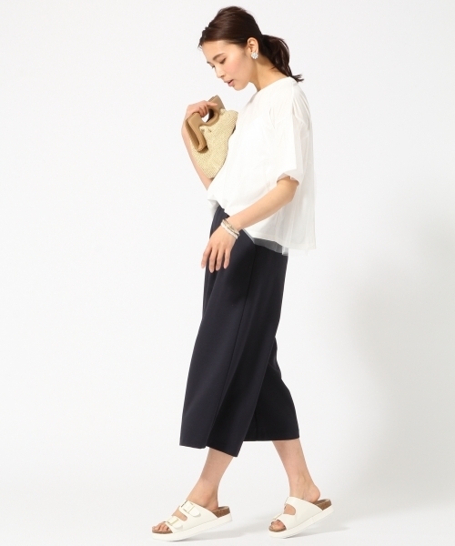 GLOBAL WORK（グローバルワーク）の「チュールカサネプルオーバー半袖/710740（Tシャツ/カットソー・レディース・グレー/ブラック/カーキ/ホワイト・LARGE/MEDIUM）」の13枚目の写真