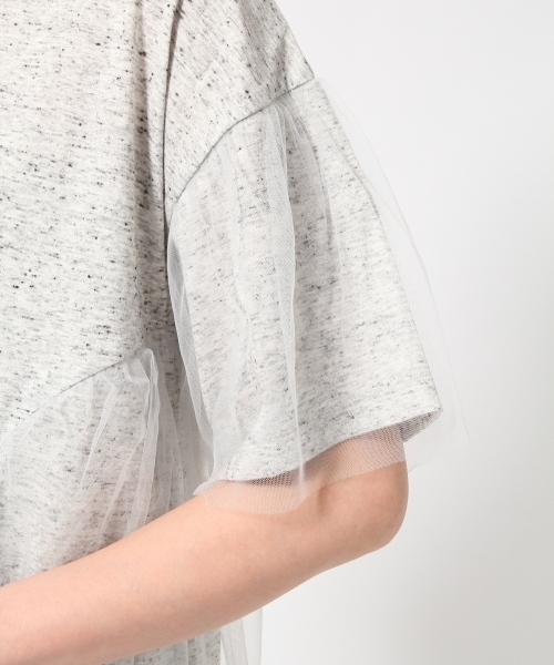 GLOBAL WORK（グローバルワーク）の「チュールカサネプルオーバー半袖/710740（Tシャツ/カットソー・レディース・グレー/ブラック/カーキ/ホワイト・LARGE/MEDIUM）」の11枚目の写真