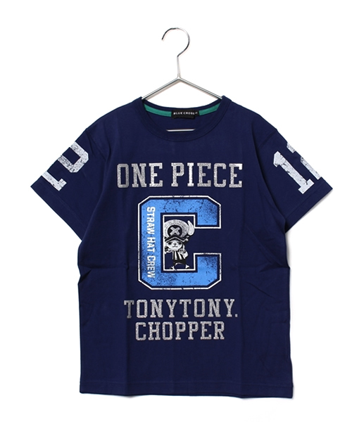 Blue Cross ブルークロス の ワンピースコラボ カレッジ風デザイン半袖tシャツ Tシャツ カットソー Wear