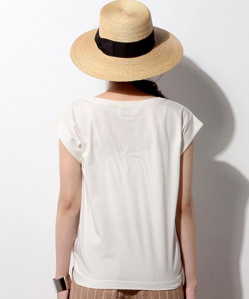 UNITED ARROWS（ユナイテッドアローズ）の「□UWBT テンジク ノースリーブ プルオーバー◆（Tシャツ/カットソー・レディース・ネイビー/ホワイト/ベージュ/ダークブラウン・FREE）」の22枚目の写真