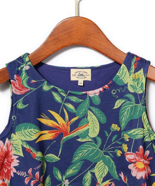 green label relaxing（グリーンレーベルリラクシング）の「【KIDS】ボタニカルプリント ワンピース◆（ワンピース・キッズ・ホワイト/ネイビー・135/105/125/95/115）」の10枚目の写真