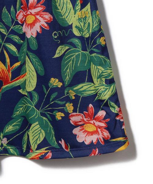 green label relaxing（グリーンレーベルリラクシング）の「【KIDS】ボタニカルプリント ワンピース◆（ワンピース・キッズ・ホワイト/ネイビー・135/105/125/95/115）」の4枚目の写真