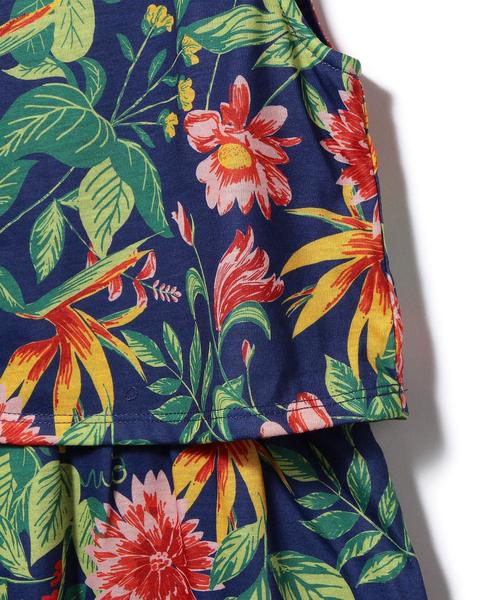 green label relaxing（グリーンレーベルリラクシング）の「【KIDS】ボタニカルプリント ワンピース◆（ワンピース・キッズ・ホワイト/ネイビー・135/105/125/95/115）」の6枚目の写真