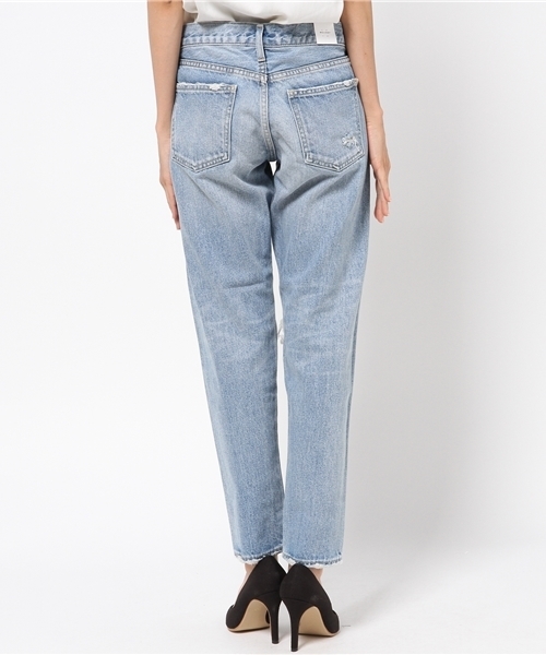 MOUSSY（マウジー）の「Crash Tapered（デニムパンツ・レディース・ブルー/ライトブルー・23inch/24inch/25inch/26inch/27inch）」の11枚目の写真