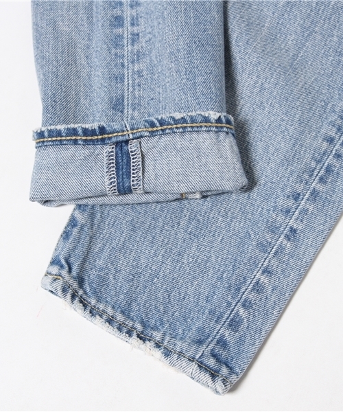 MOUSSY（マウジー）の「Crash Tapered（デニムパンツ・レディース・ブルー/ライトブルー・23inch/24inch/25inch/26inch/27inch）」の6枚目の写真