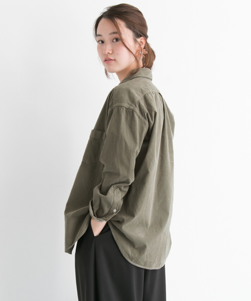 URBAN RESEARCH（アーバンリサーチ）の「 UR 配色ステッチオーバーシャツ（シャツ/ブラウス・レディース・ピンク/オフホワイト/カーキ・FREE）」の8枚目の写真