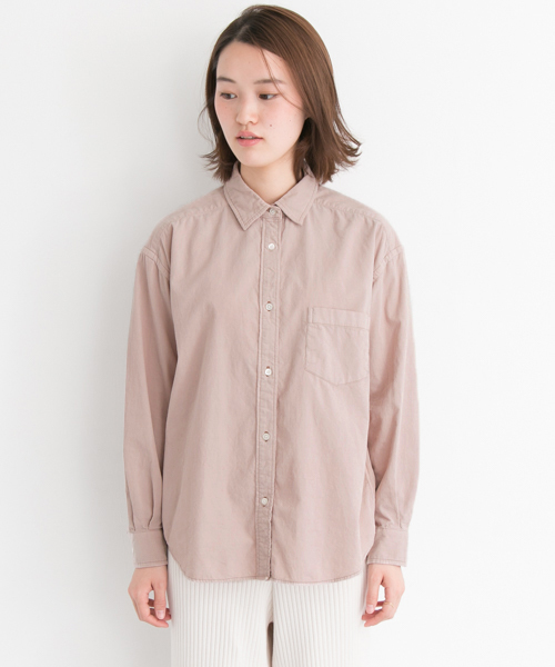 URBAN RESEARCH（アーバンリサーチ）の「 UR 配色ステッチオーバーシャツ（シャツ/ブラウス・レディース・ピンク/オフホワイト/カーキ・FREE）」の10枚目の写真