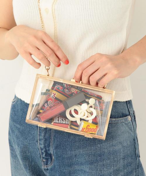 Another Edition（アナザーエディション）の「アクリルスクエアバッグ（ショルダーバッグ・レディース・その他1/ダークグレー・FREE）」の2枚目の写真