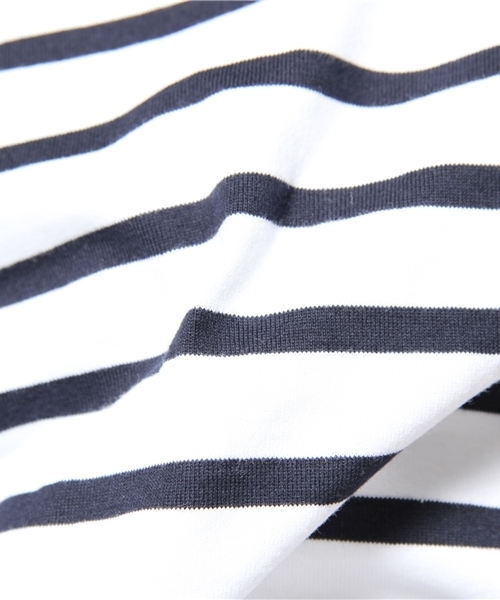 UNION STATION（ユニオンステーション）の「ボーダーＴシャツ（Tシャツ/カットソー・メンズ・ホワイト/オフホワイト/ネイビー/トリコロール・MEDIUM/LARGE/LL）」の9枚目の写真
