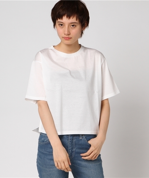 un dix cors(アンディコール)の「シルケット天竺無地Tシャツ(Tシャツ/カットソー・レディース・チャコールグレー/ホワイト/ライトグレー・フリ-)」の11枚目の写真