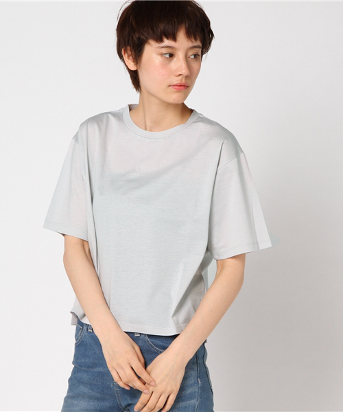 un dix cors(アンディコール)の「シルケット天竺無地Tシャツ(Tシャツ/カットソー・レディース・チャコールグレー/ホワイト/ライトグレー・フリ-)」の12枚目の写真