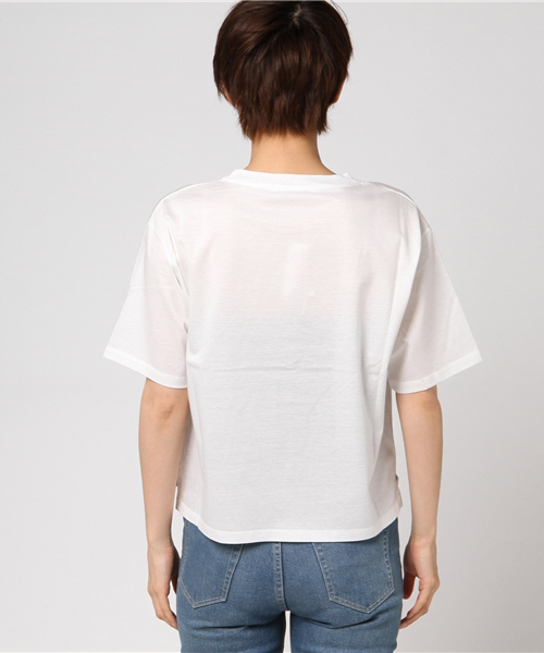 un dix cors(アンディコール)の「シルケット天竺無地Tシャツ(Tシャツ/カットソー・レディース・チャコールグレー/ホワイト/ライトグレー・フリ-)」の6枚目の写真