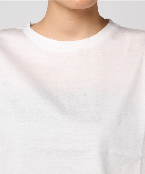 un dix cors(アンディコール)の「シルケット天竺無地Tシャツ(Tシャツ/カットソー・レディース・チャコールグレー/ホワイト/ライトグレー・フリ-)」の7枚目の写真