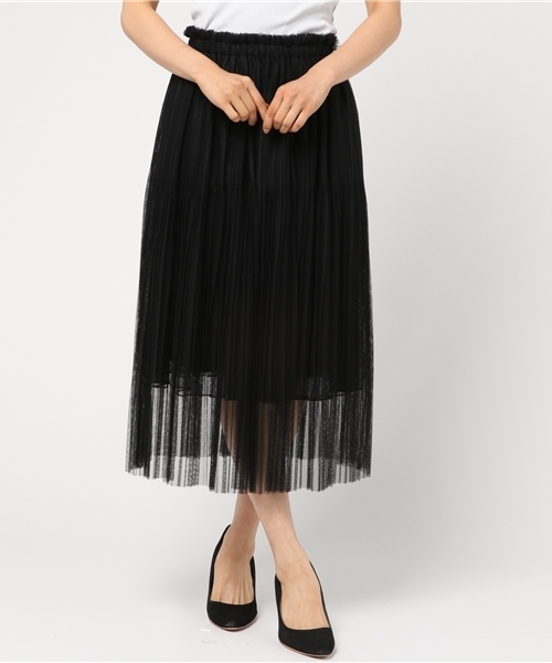 NATURAL BEAUTY BASIC(ナチュラルビューティーベーシック)の「細プリーツチュールスカート(スカート・レディース・ボルドー/ブラック・SMALL/MEDIUM)」の20枚目の写真