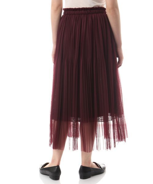 NATURAL BEAUTY BASIC(ナチュラルビューティーベーシック)の「細プリーツチュールスカート(スカート・レディース・ボルドー/ブラック・SMALL/MEDIUM)」の12枚目の写真