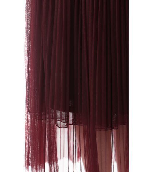 NATURAL BEAUTY BASIC(ナチュラルビューティーベーシック)の「細プリーツチュールスカート(スカート・レディース・ボルドー/ブラック・SMALL/MEDIUM)」の14枚目の写真