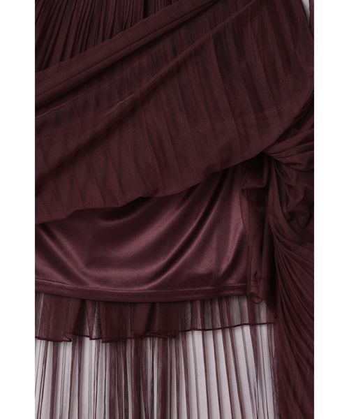 NATURAL BEAUTY BASIC(ナチュラルビューティーベーシック)の「細プリーツチュールスカート(スカート・レディース・ボルドー/ブラック・SMALL/MEDIUM)」の8枚目の写真