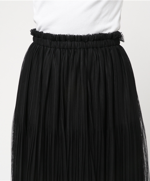 NATURAL BEAUTY BASIC(ナチュラルビューティーベーシック)の「細プリーツチュールスカート(スカート・レディース・ボルドー/ブラック・SMALL/MEDIUM)」の6枚目の写真