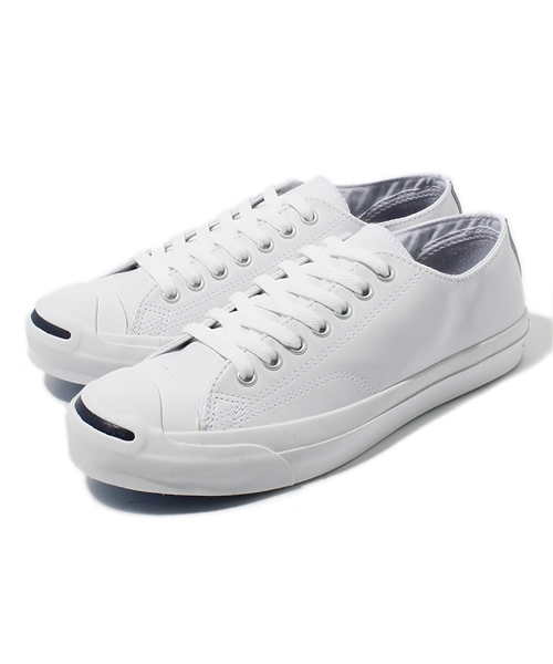 CONVERSE(コンバース)の「LEA JACK PURCELL/LEA ジャックパーセル(スニーカー・メンズ・ホワイト/ブラック・3/4/4.5/5/5.5/6/6.5/7/7.5/8/8.5/9/9.5/10.5/11.5/3.5)」の2枚目の写真