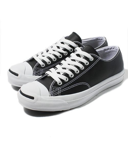 CONVERSE(コンバース)の「LEA JACK PURCELL/LEA ジャックパーセル(スニーカー・メンズ・ホワイト/ブラック・3/4/4.5/5/5.5/6/6.5/7/7.5/8/8.5/9/9.5/10.5/11.5/3.5)」の1枚目の写真