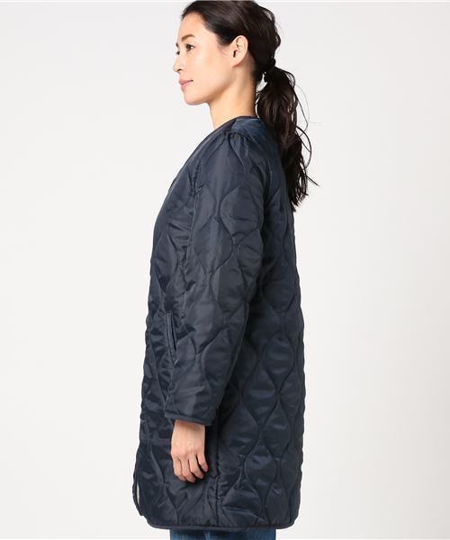 earth music&ecology（アースミュージックアンドエコロジー）の「・キルティングコート（その他アウター・レディース・ネイビー/カーキ/ピンクベージュ・L/M）」の5枚目の写真